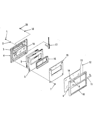 Lower oven door section