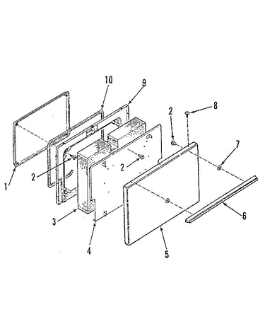 Oven door section