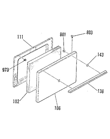 Oven door section