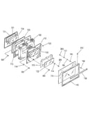 Oven door section