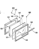 Oven door section