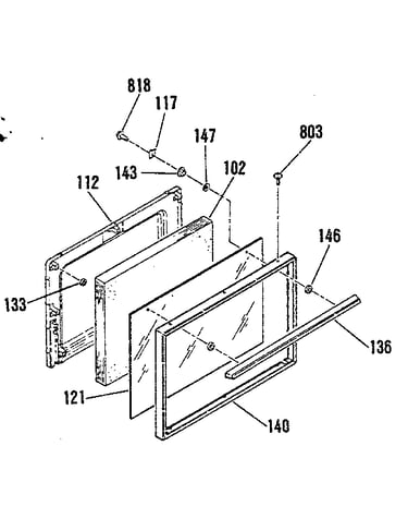 Oven door section