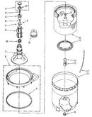 Agitator, basket and tub