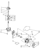 Brake, clutch, gearcase, motor and pump