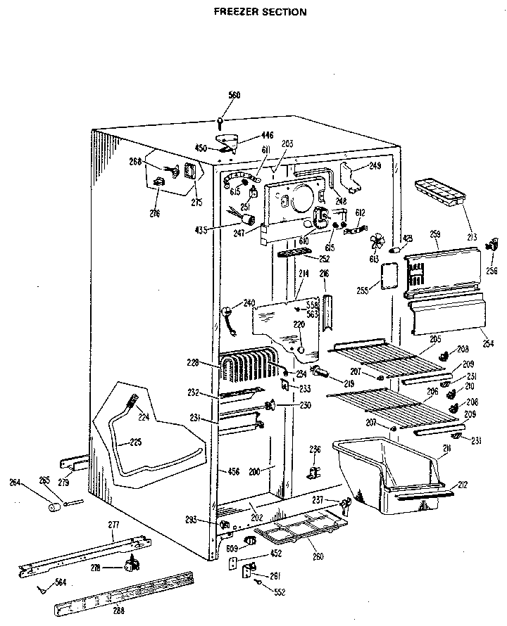 Freezer section