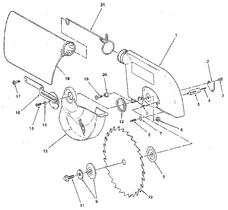 Figure 4. blade & blade guard asm.