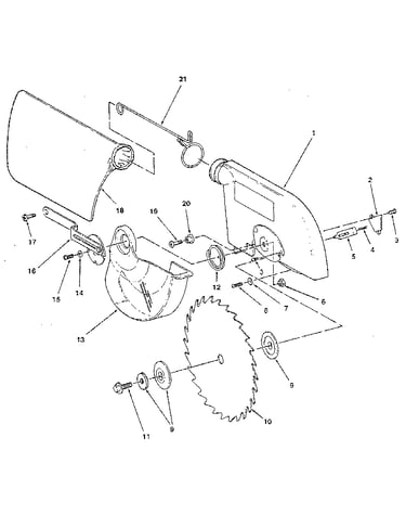 Figure 4. blade & blade guard asm.