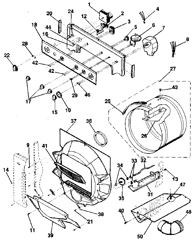 Console controls, drum