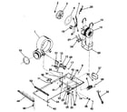 Kenmore 41799970800 dryer motor, blower, belt diagram