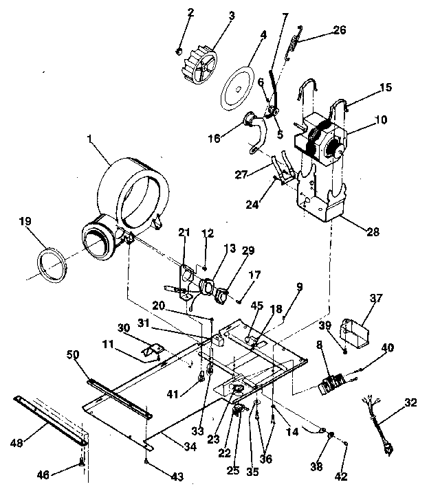 Dryer motor, blower, belt