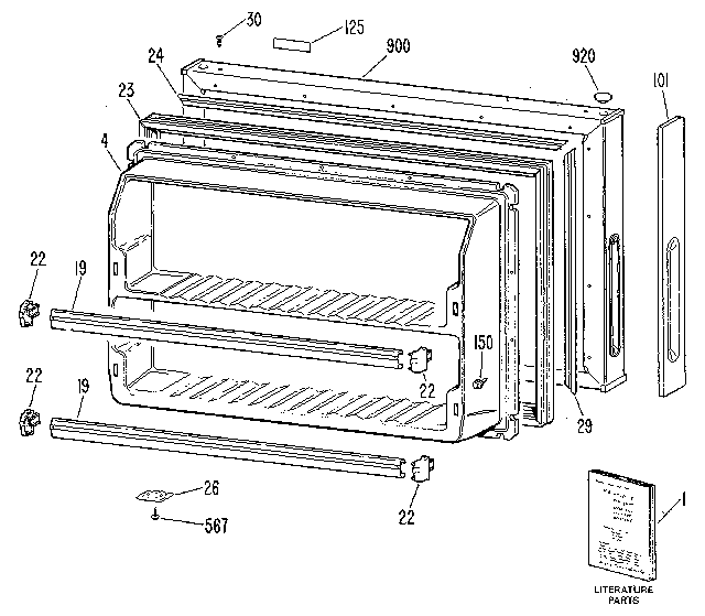 Freezer door