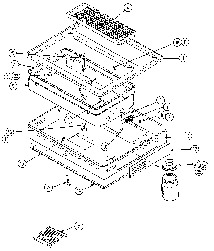 Top/burner box assembly