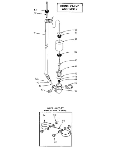 Brine valve assembly