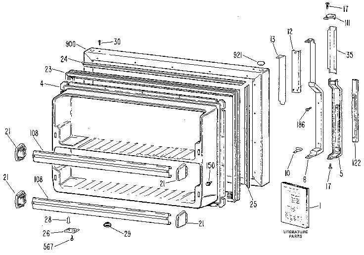 Freezer door