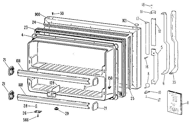 Freezer door