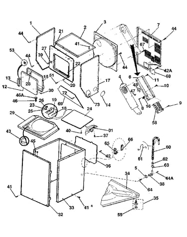 Cabinet parts & heater