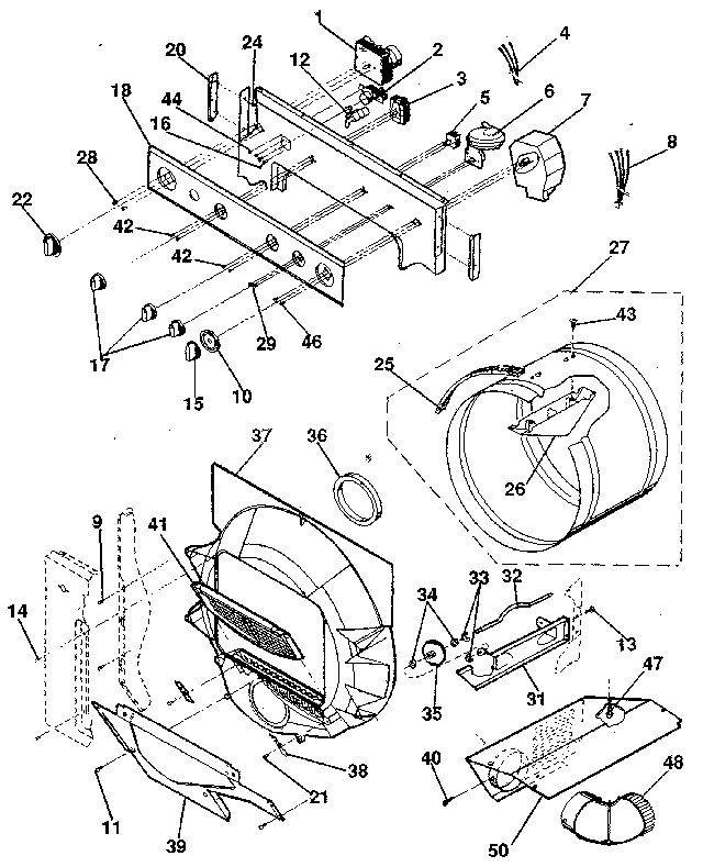 Console controls, drum
