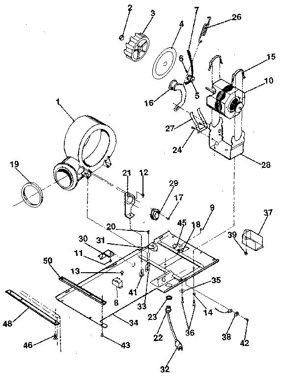 Dryer motor, blower, belt