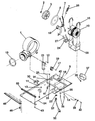 Dryer motor, blower, belt