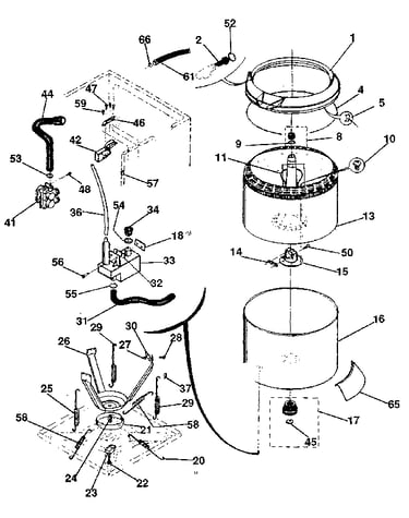 Tubs, water, valve, lid switch