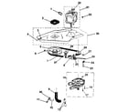 Kenmore 41799975810 washer drive system, pump diagram