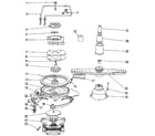 Kenmore 5871400991 motor, heater, and spray arm details diagram