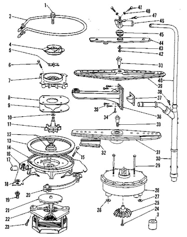 Motor, heater, & spray arm details