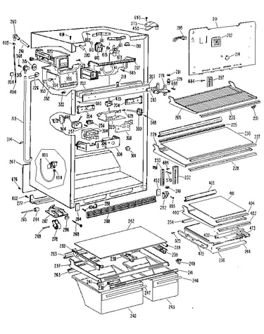 Refrigerator cabinet parts