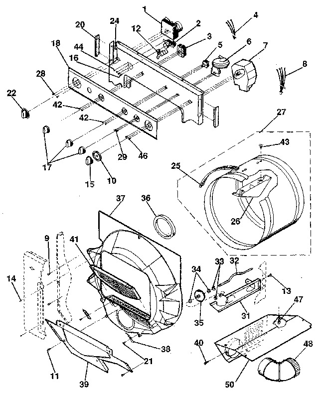 Console controls, drum