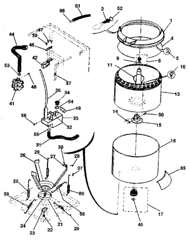 Tubs, water, valve, lid switch