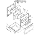 Whirlpool RF3165XWW1 door & drawer diagram