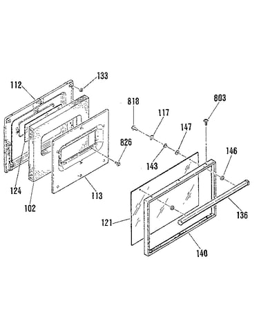 Oven door section