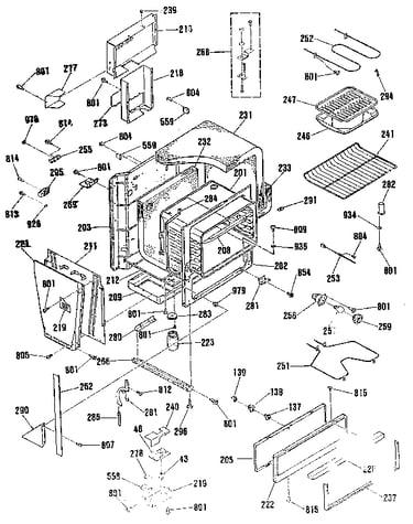Oven body section