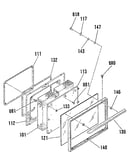 Oven door section