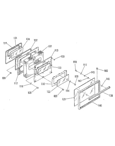 Oven door section