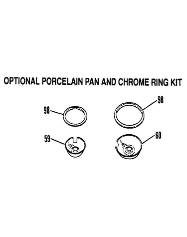 Porcelain pan/crome ring kit