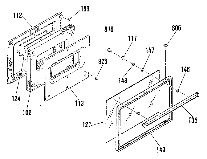 OVEN DOOR SECTION