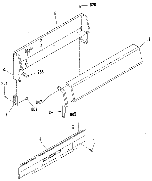 Backguard section