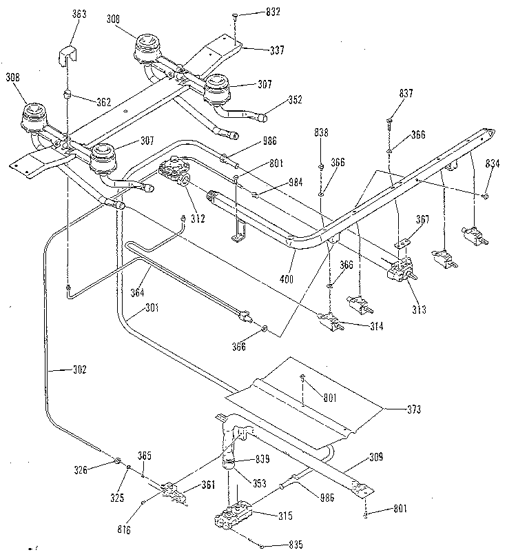 Burner section