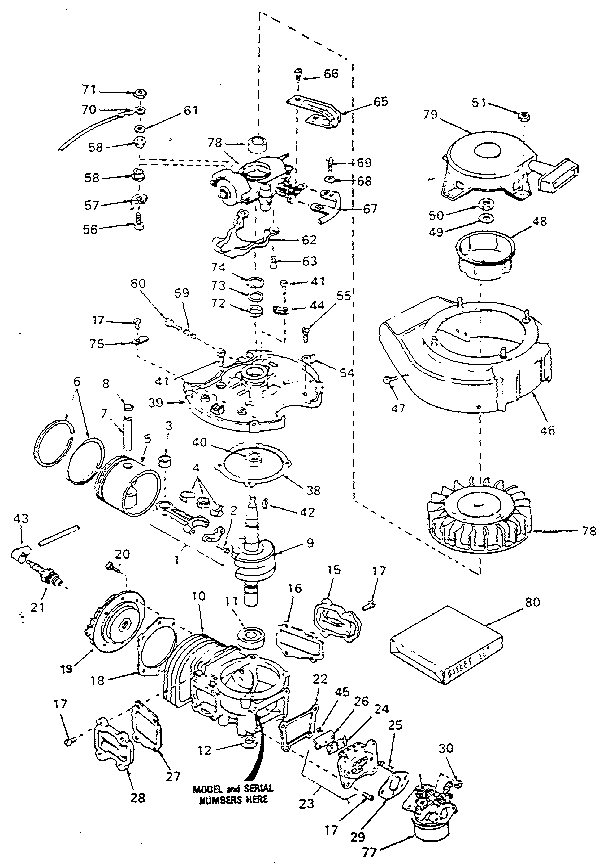 Engine assembly type no. 640-19ba & 640-23