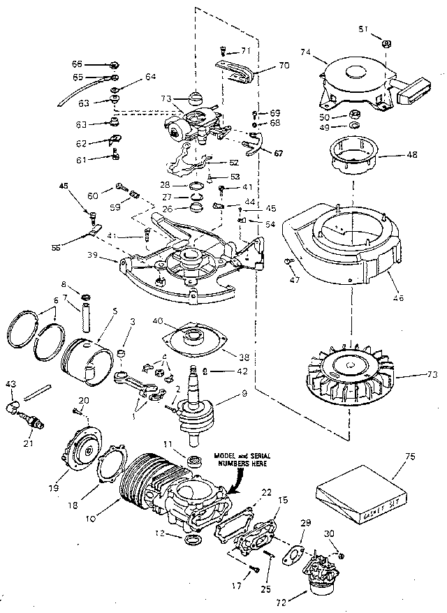 Engine assembly type no. 643-29ba & 643-35
