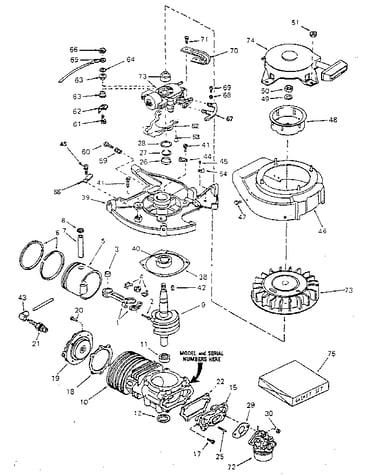Engine assembly type no. 643-29ba & 643-35