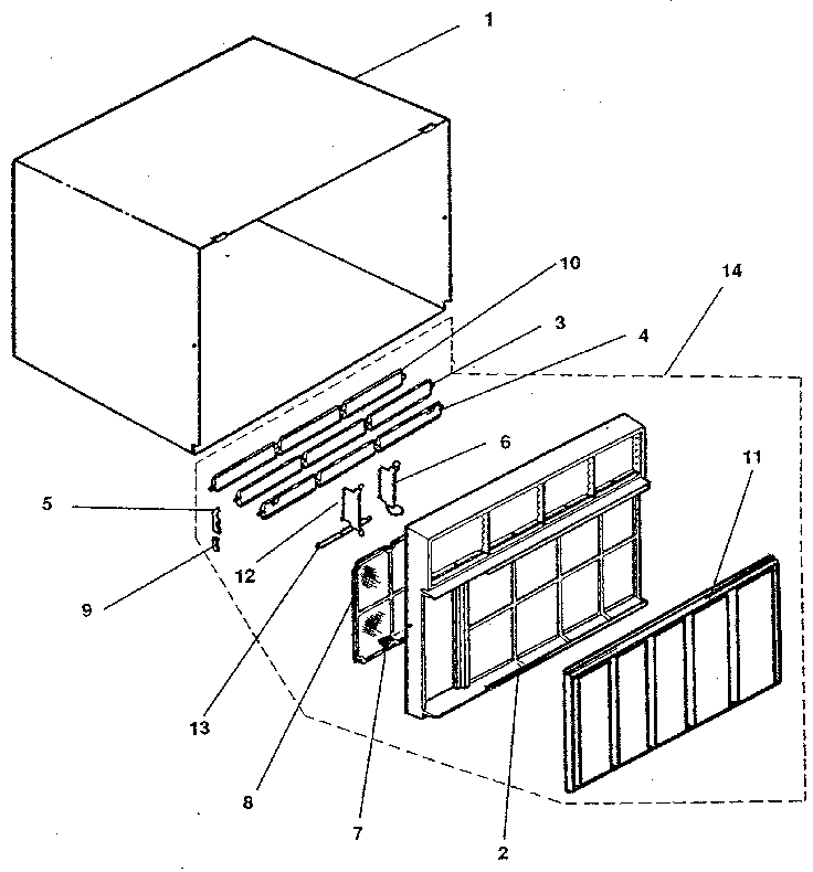 Cabinet and front panel