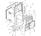 Kenmore 2538740667 cabinet and front panel diagram
