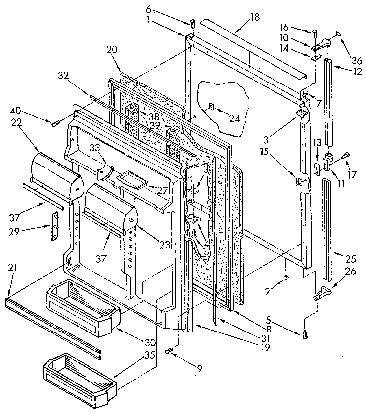 Refrigerator door