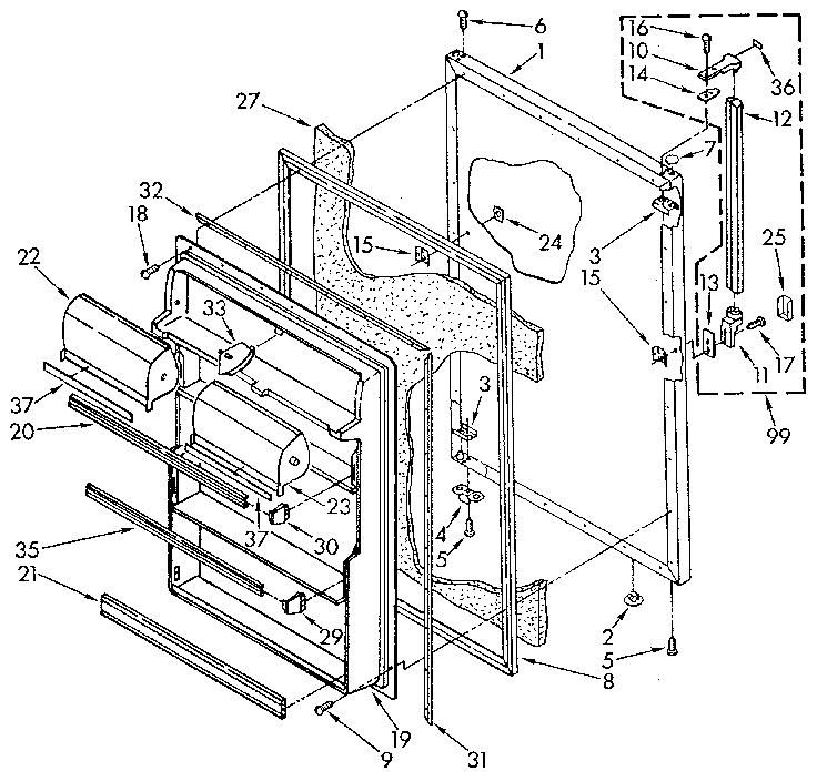Refrigerator door