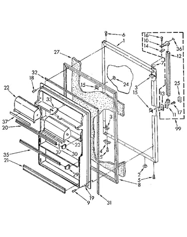 Refrigerator door