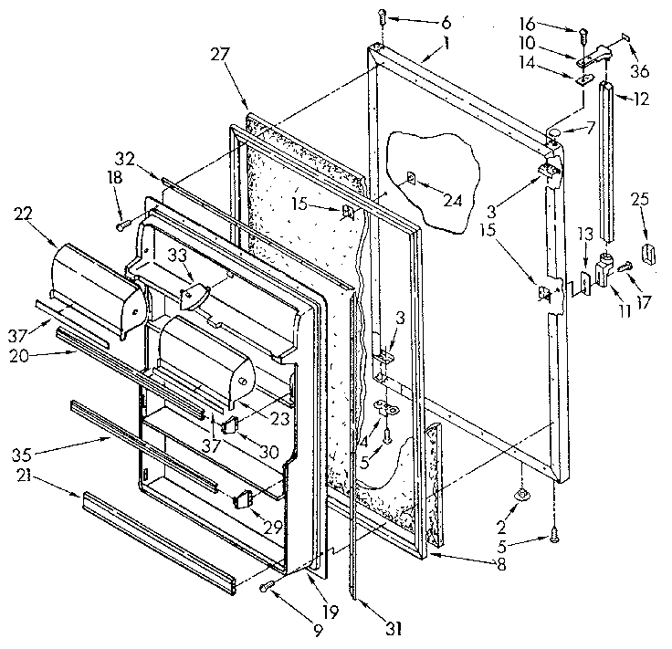 Refrigerator door