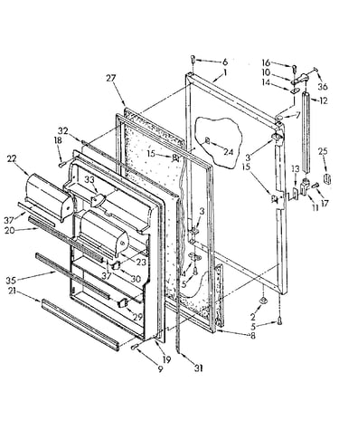 Refrigerator door