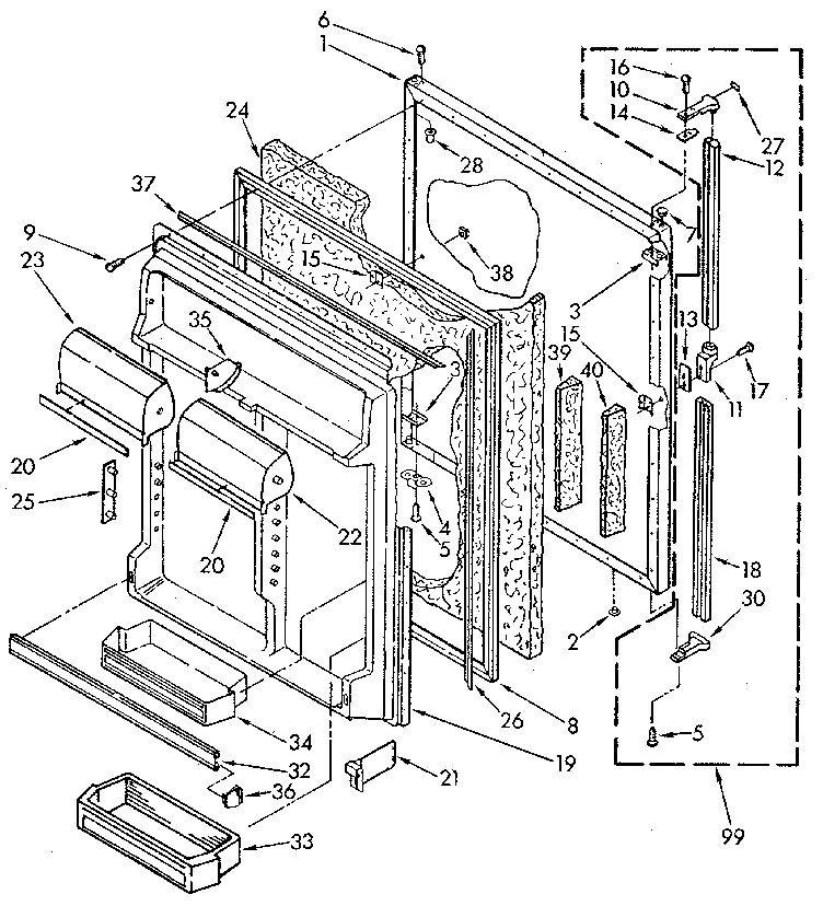 Refrigerator door